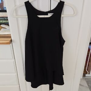 Milly Black Sleeveless Layered Blouse